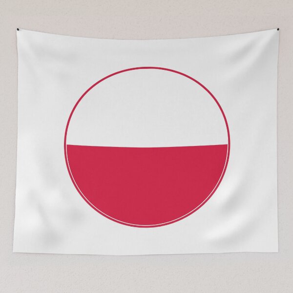 Item preview, Poland Flag Circle White Red Bicolor Design designed and sold by NTGUILTY.