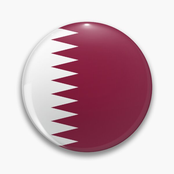 Item preview, Qatar Flag Circle Maroon White Serrated Edge designed and sold by NTGUILTY.