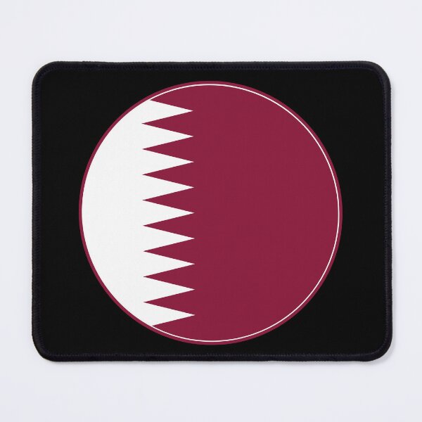Item preview, Qatar Flag Circle Maroon White Serrated Edge designed and sold by NTGUILTY.
