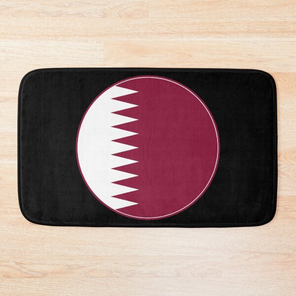 Item preview, Qatar Flag Circle Maroon White Serrated Edge designed and sold by NTGUILTY.