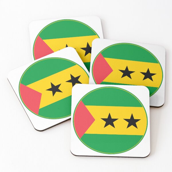 Item preview, São Tomé and Príncipe Flag Circle Red Green Yellow Stars designed and sold by NTGUILTY.