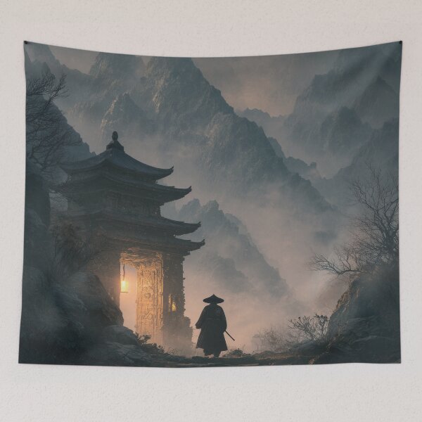 Item preview, Samurai Guarding the Ruined Temple designed and sold by Rtymer.