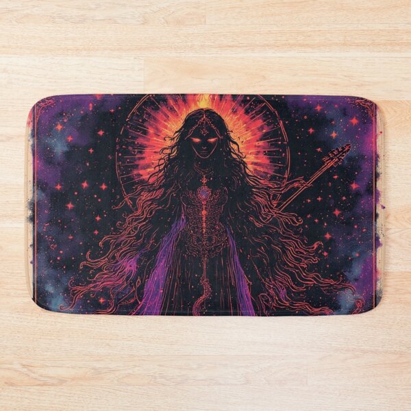 Item preview, The Empress of the Void: Vintage Goth Witch Tarot Card | Neon Fire Celestial Goddess designed and sold by David R Sawin The Architects Of Eden.