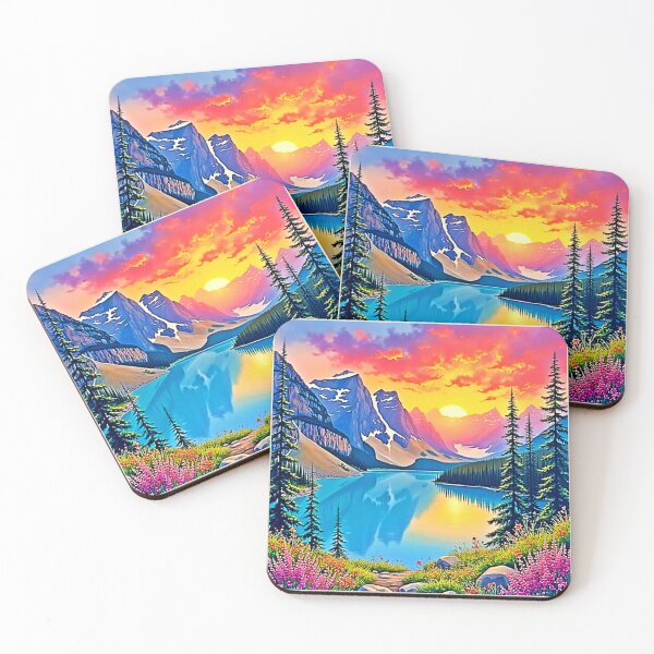 Item preview, Sunset Mountain Lake Majesty Art designed and sold by Health And Fitness Posts e-Store.