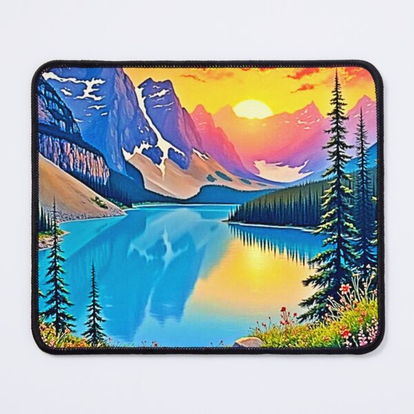 Item preview, Sunset Mountain Lake Majesty Art designed and sold by Health And Fitness Posts e-Store.