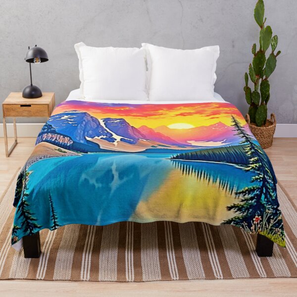 Item preview, Sunset Mountain Lake Majesty Art designed and sold by Health And Fitness Posts e-Store.