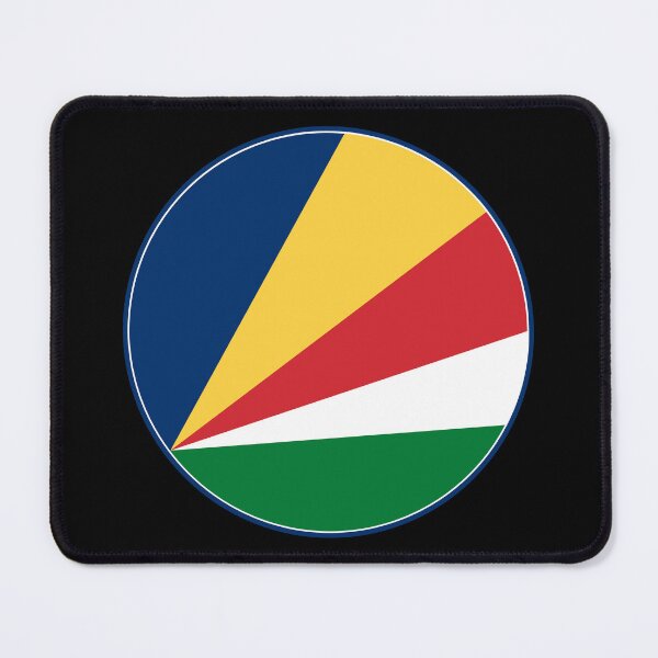 Item preview, Seychelles Flag Circle Five Diagonal Color Rays designed and sold by NTGUILTY.