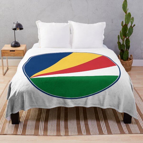 Item preview, Seychelles Flag Circle Five Diagonal Color Rays designed and sold by NTGUILTY.