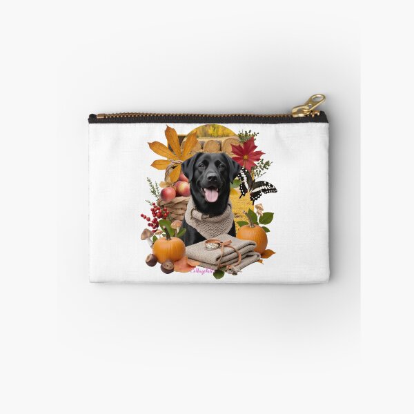 Item preview, Black Labrador Retriever Autumn Collage Tales | Dog Portrait Breed Fall Leaves Pumpkins Mushrooms Herbs Dog Lovers designed and sold by LisaTumi.art.