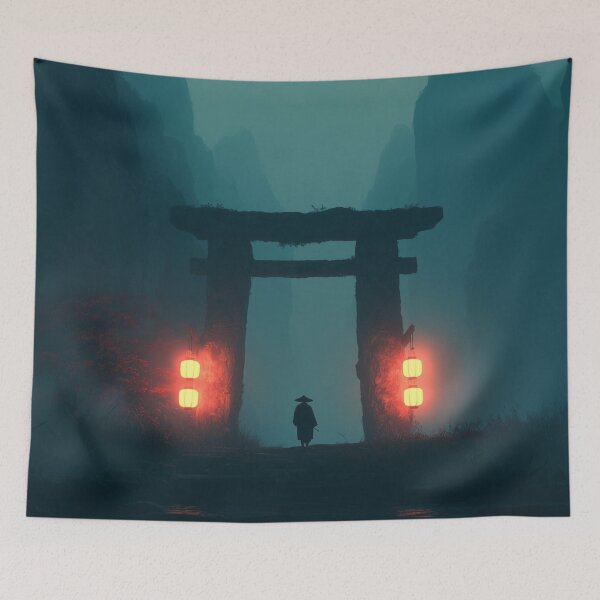 Item preview, Samurai Guarding the Ruined Temple designed and sold by Rtymer.
