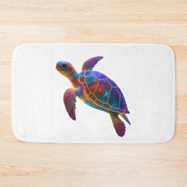 Item preview, Glowing Sea Turtle Art - Vibrant Underwater Reptile for Prints and Stickers designed and sold by GloriousArtSKD.