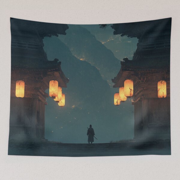 Item preview, Samurai Guarding the Ruined Temple designed and sold by Rtymer.