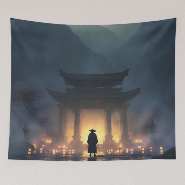 Item preview, Samurai Guarding the Ruined Temple designed and sold by Rtymer.