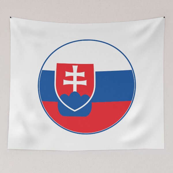 Item preview, Slovakia Flag Circle White Blue Red Double Cross designed and sold by NTGUILTY.