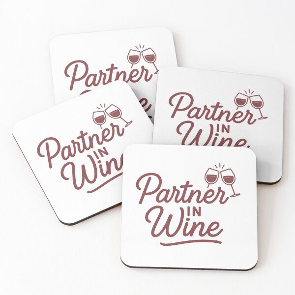 Item preview, Partner in Wine – Funny Wine Lover Quote | Cheers to Friendship & Good Times designed and sold by SoulThread Studio.