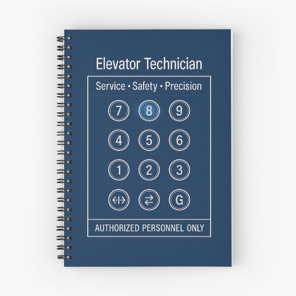 Item preview, Elevator Technician Blueprint Edition | Engineering Line Art Design for Lift Mechanics designed and sold by glitchman2.