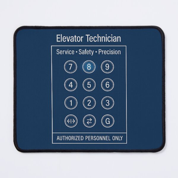 Item preview, Elevator Technician Blueprint Edition | Engineering Line Art Design for Lift Mechanics designed and sold by glitchman2.
