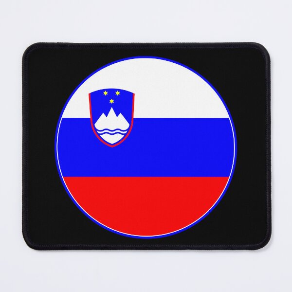 Item preview, Slovenia Flag Circle White Blue Red Triglav Stars designed and sold by NTGUILTY.