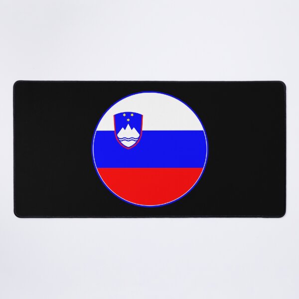 Item preview, Slovenia Flag Circle White Blue Red Triglav Stars designed and sold by NTGUILTY.