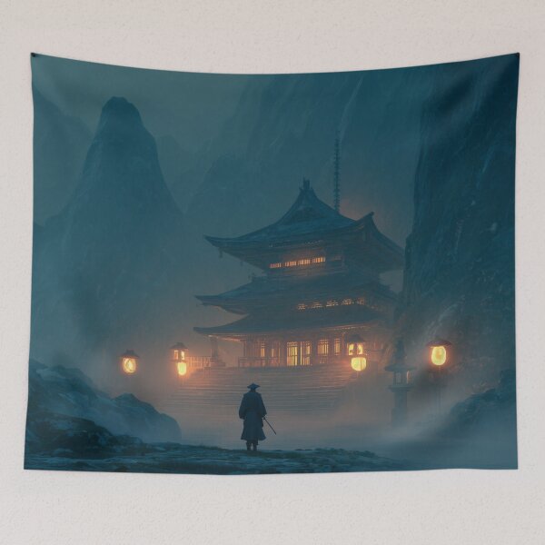 Item preview, Samurai Guarding the Ruined Temple designed and sold by Rtymer.