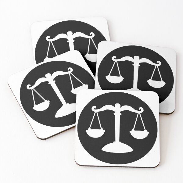 Item preview, Negative Space Scales of Justice – Minimalist Law Design designed and sold by MagicMe-JD.
