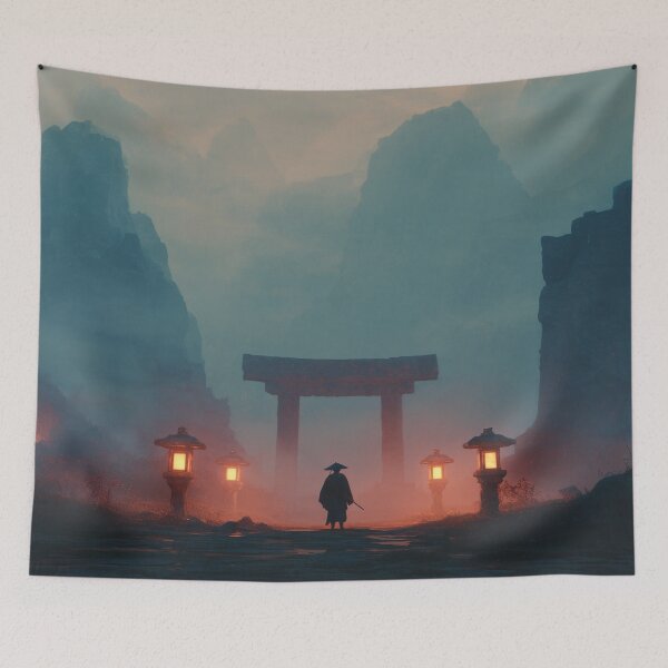 Item preview, Samurai Guarding the Ruined Temple designed and sold by Rtymer.