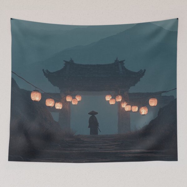 Item preview, Samurai Guarding the Ruined Temple designed and sold by Rtymer.