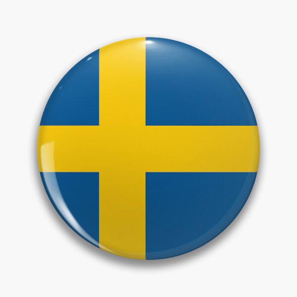 Item preview, Sweden Flag Circle Blue Yellow Nordic Cross designed and sold by NTGUILTY.