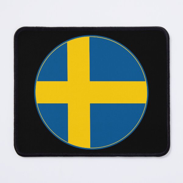 Item preview, Sweden Flag Circle Blue Yellow Nordic Cross designed and sold by NTGUILTY.