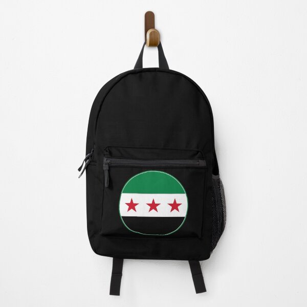 Item preview, Syria Flag Circle Green White Black Three Stars designed and sold by NTGUILTY.