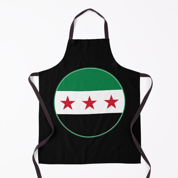 Item preview, Syria Flag Circle Green White Black Three Stars designed and sold by NTGUILTY.