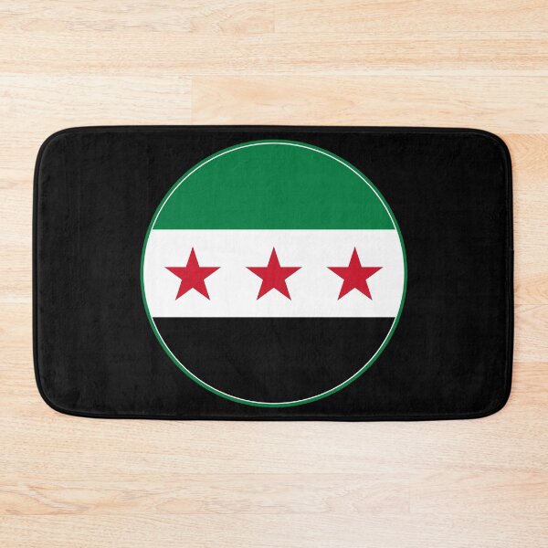 Item preview, Syria Flag Circle Green White Black Three Stars designed and sold by NTGUILTY.