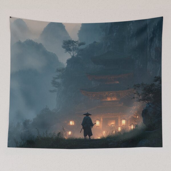 Item preview, Samurai Guarding the Ruined Temple designed and sold by Rtymer.