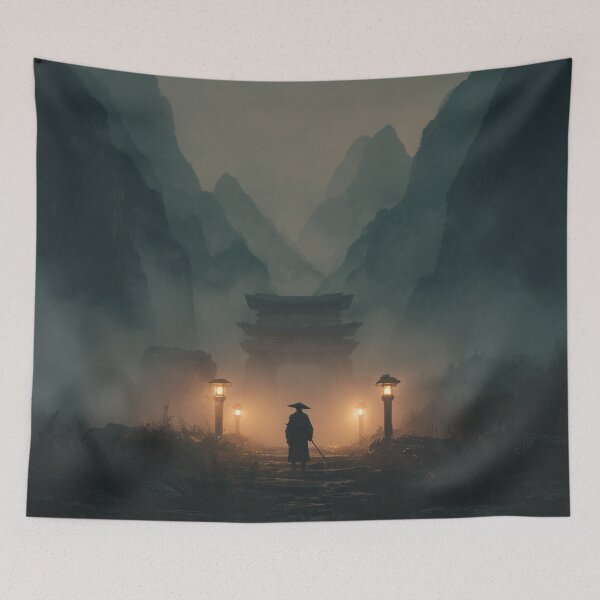 Item preview, Samurai Guarding the Ruined Temple designed and sold by Rtymer.