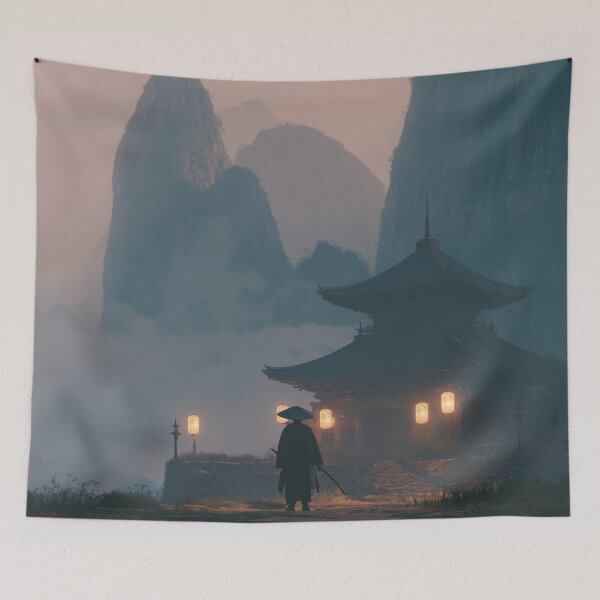 Item preview, Samurai Guarding the Ruined Temple designed and sold by Rtymer.