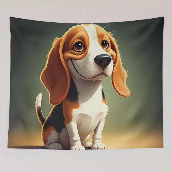 Item preview, Funny Beagle Caricature – Playful Dog Art for Beagle Lovers designed and sold by PawPrintedArt.