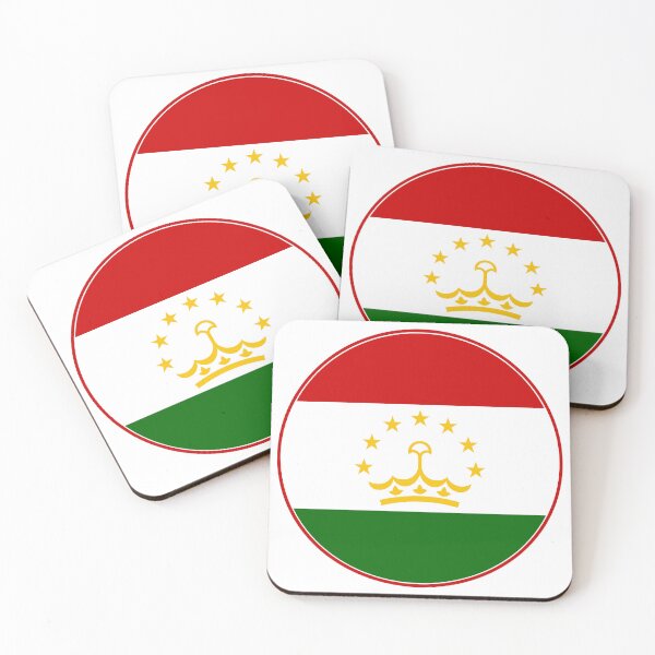 Item preview, Tajikistan Flag Circle Red White Green Seven Stars designed and sold by NTGUILTY.