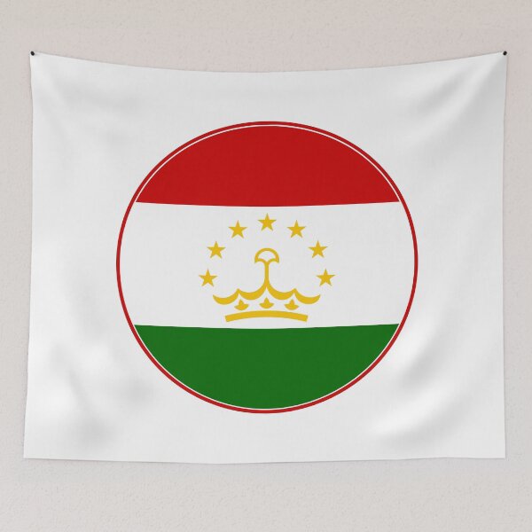 Item preview, Tajikistan Flag Circle Red White Green Seven Stars designed and sold by NTGUILTY.