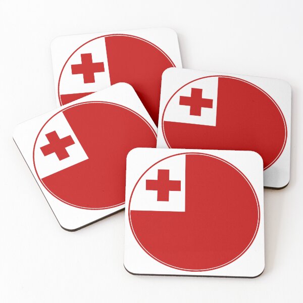 Item preview, Tonga Flag Circle Red White Canton Cross designed and sold by NTGUILTY.