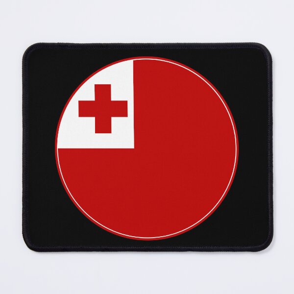 Item preview, Tonga Flag Circle Red White Canton Cross designed and sold by NTGUILTY.