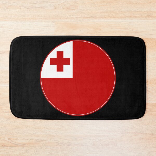 Item preview, Tonga Flag Circle Red White Canton Cross designed and sold by NTGUILTY.