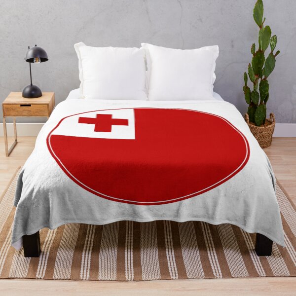 Item preview, Tonga Flag Circle Red White Canton Cross designed and sold by NTGUILTY.