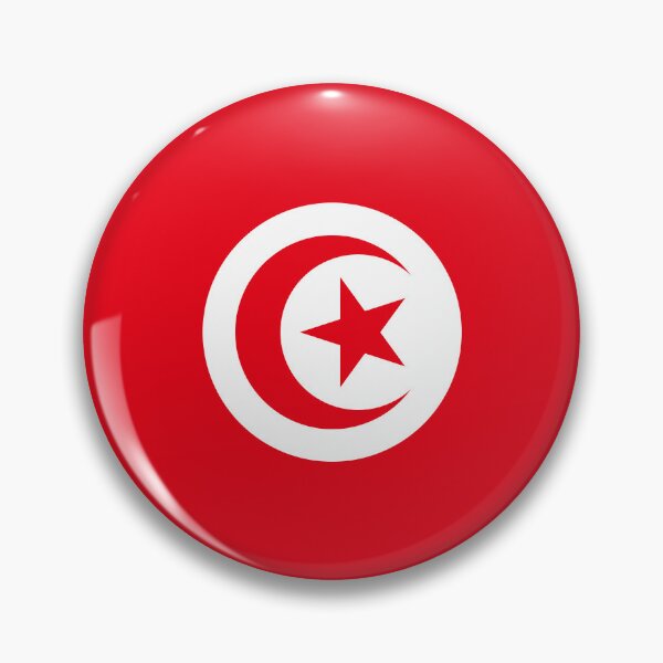 Item preview, Tunisia Flag Circle Red White Star Crescent designed and sold by NTGUILTY.