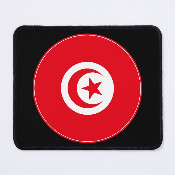 Item preview, Tunisia Flag Circle Red White Star Crescent designed and sold by NTGUILTY.