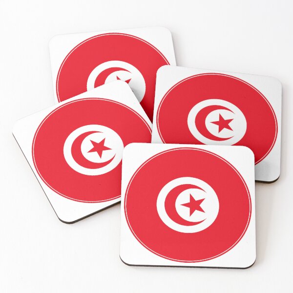 Item preview, Tunisia Flag Circle Red White Star Crescent designed and sold by NTGUILTY.