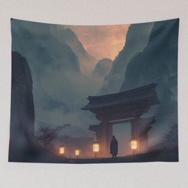 Item preview, Samurai Guarding the Ruined Temple designed and sold by Rtymer.