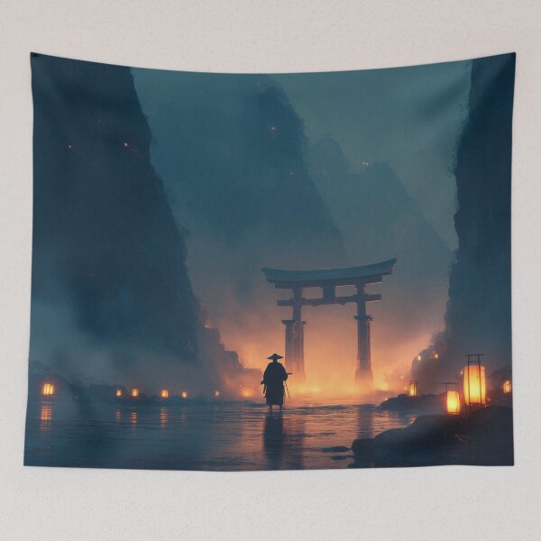 Item preview, Samurai Guarding the Ruined Temple designed and sold by Rtymer.