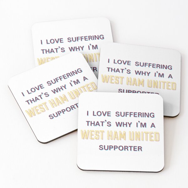 Item preview, I love suffering that's why I'm a West Ham United Supporter designed and sold by Niche Fandoms R Us.