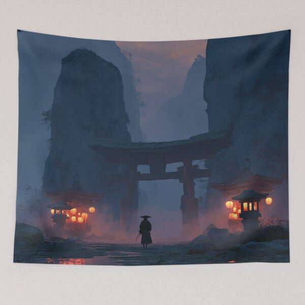 Item preview, Samurai Guarding the Ruined Temple designed and sold by Rtymer.
