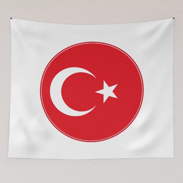 Item preview, Turkey Flag Circle Red White Star Crescent designed and sold by NTGUILTY.